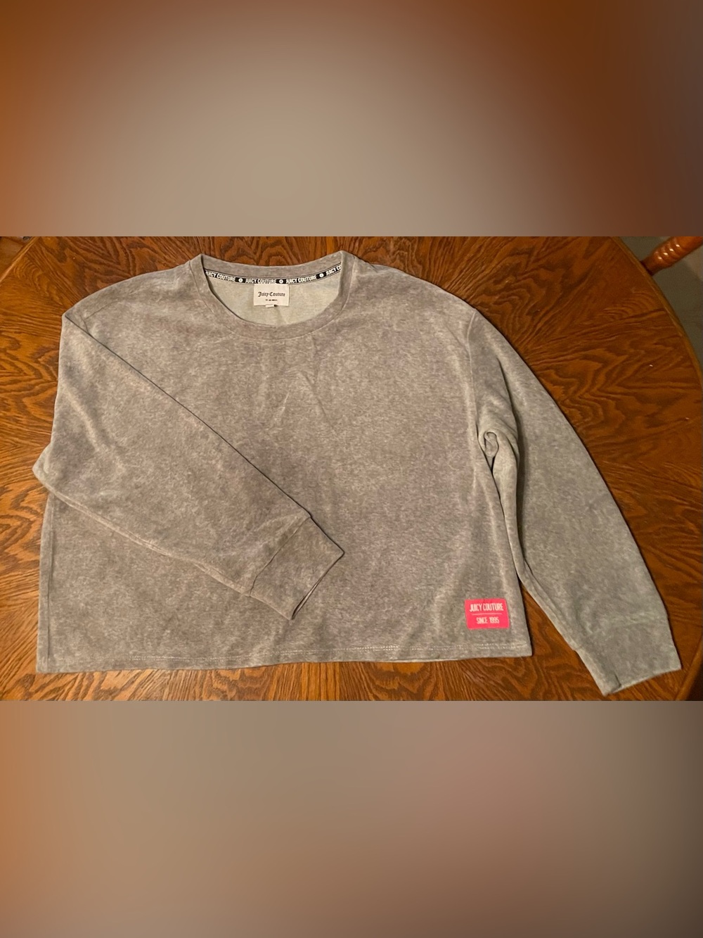 Juicy Couture Gray Terry Cropped Crewneck Size 1X